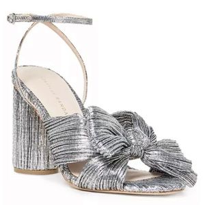 Loeffler Randall Cameilla knotted silver sandals. Size 9 NIB